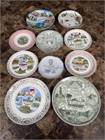 10 assorted State plates