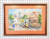 1981 Watercolor Painting Herbie Rose Jamaica