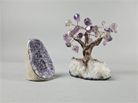 Amethyst Cutbase & Bonsai Tree Gemstones