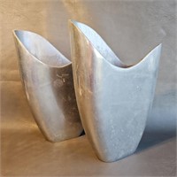 MCM Aluminum Vases (2) - tarnished