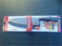 8" Chef Knife With Self Sharpening Sleeve - NEW