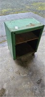 Antique Metal Shop Cabinet