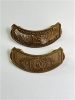 2- Vintage Metal Harly Davidson Pins