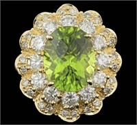 AIGL $ 17,850 7.80 Ct Peridot Diamond Ring