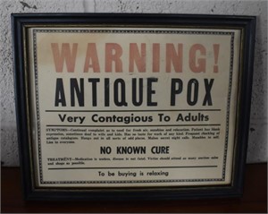 Antique Pox Wall Sign