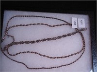 Two sterling chains:  one is 20" ; plus sterling