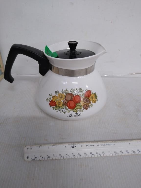 Corning Ware Vegetable Pattern Tea Pot