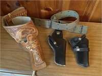 Assorted Collection of Vintage Leather Holsters