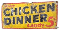 Chicken Dinner Candy Tin Sign