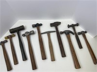 10 assorted hammers