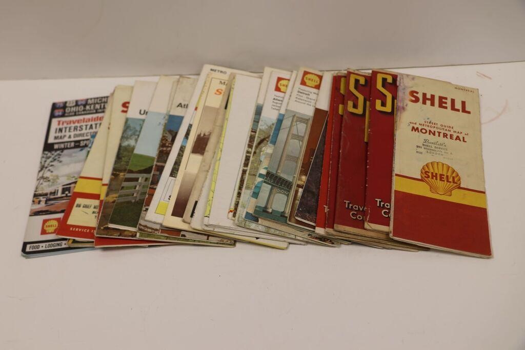 COLLECTION OF ASSORTED SHELL ROAD MAPS