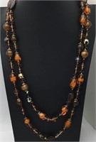Vintage Art Glass Beaded Necklace