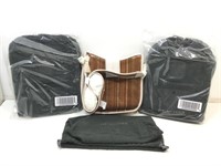 3 New Lori Goldstein Mocha Handbags w/ Dustbags