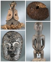 4 Congo masks and figures. 20th century.