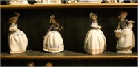 4 Lladro Nao women figurines