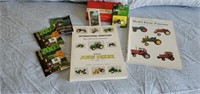 John Deere Farm toys, tractor catalogs, playing
