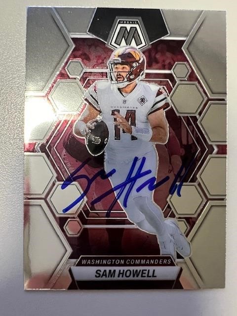 Commanders Sam Howell Signed Card COA