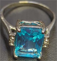 925 stamped gemstone ring