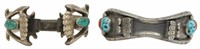 (2) NATIVE AMERICAN SILVER & TURQUOISE WATCH CUFFS