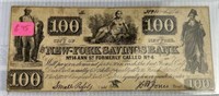 1870 One Hundred Dollar Obsolete Advertising Note