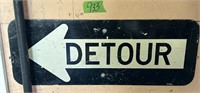 Detour sign 24” X 9” metal
