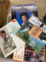 2 totes of record albums and 2 boxes of 45’s. See