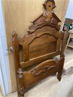 Vintage twin size headboard and footboard and