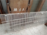>Metal shelves, no brackets, (2) 12' x 20", (1)