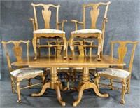 Tell City Oak Table & 6 Chairs