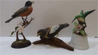 Bird Figurine Lot, 1 Music Box, 1 Danbury Mint