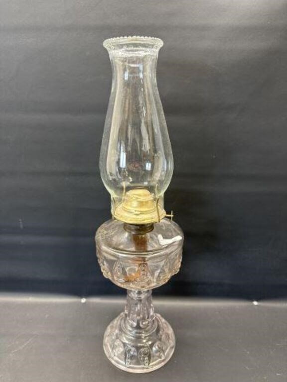 Antique18" oil lamp diamond design