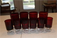 Assorted Ruby Red Glasses