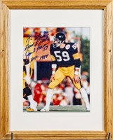 (1): Framed AUTOGRAPHED PHOTO Jack Ham Steelers #5