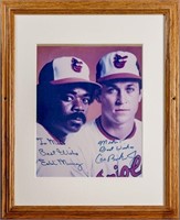 (1): Framed AUTOGRAPHED PHOTO Eddie Murray & Cal R