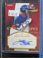 2013 PANINI USA FRANCISCO LINDOR AUTOGRAPH