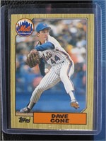 1987 TOPPS TRADED DAVID CONE ROOKIE CARD