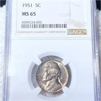 1951 Jefferson Nickel NGC - MS65