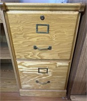 2 drawer filing cabinet wooden
