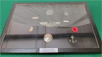 WW2 STERLING INSIGNIAS TENCHART SILVER COIN & MORE