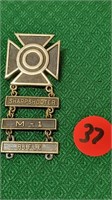 WW2 SHARP SHOOTER CROSS AND AWARDS 1 STERLING