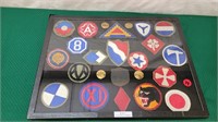 CASED WW2 US ARMY INSIGNIA COLLECTION