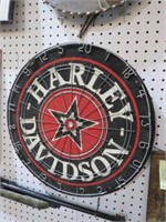 VINTAGE CORK HARLEY DAVIDSON DART BOARD