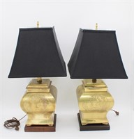 Original Frederick Cooper Asian Brass Lamps