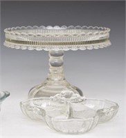 Pressed Glass Cake Stand Dalzell 23D, Plus