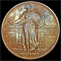 1917 T1 Standing Liberty Quarter CHOICE AU