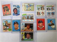 12 Baseball & Football Sports Cards Lot