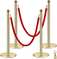 Rengue Red Carpet Ropes & Poles  5ft  4pcs