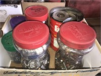 Assorted nuts and bolts, switches, washers and