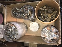 Assorted nuts and bolts, clamping bolts, fittings