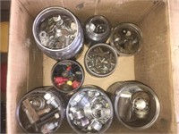 Assorted nuts and bolts, hose clamps, washers and